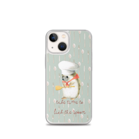 Apple iPhone Hedgehog Chef Case / Take Time To Lick The Spoon / Phone Case / iPhone Cover / Cooking Cook / Free Shipping