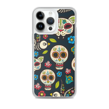 Apple iPhone Case Skulls / Phone Case / iPhone Cover/ Dia de los Muertos / Day of the Dead Theme / Skulls Cat Bird Flowers