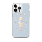 Apple iPhone Teddy Bear Case / Phone Case / iPhone Cover / Teddybear with Flowers / Baby Blue