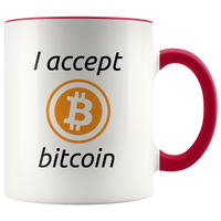 I Accept Bitcoin Mug