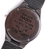 Father's Day Gift/ Biker Dad Gift/ Father Gift/ Engraved Wooden Watch / Free Shipping