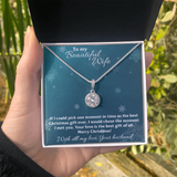 To My Beautiful Wife Eternal Hope Pendant Necklace / White Gold Overlay Gift from Husband