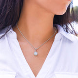 To My Beautiful Wife Eternal Hope Pendant Necklace / White Gold Overlay Gift from Husband