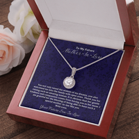 To My Future Mother-In-Law Eternal Hope Pendant Necklace / White Gold Overlay Gift from future Son-In-Law