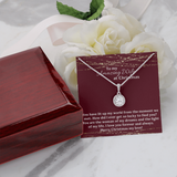 To My Amazing Wife Eternal Hope Pendant Necklace / White Gold Overlay Gift for Her / Love Gift