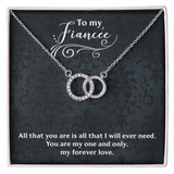 Fiance Perfect Pair Necklace / Engagement / Free shipping