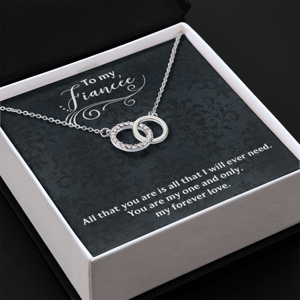 Fiance Perfect Pair Necklace / Engagement / Free shipping