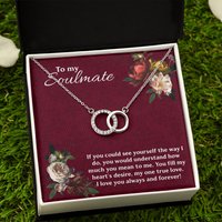 To My Soulmate Perfect Pair Necklace / Love Gift for Wife Girlfriend
