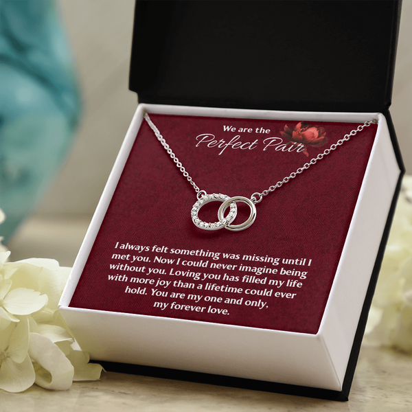 We Are the Perfect Pair Necklace / My One and Only Love Gift for Her / Girlfriend Wife Spouse