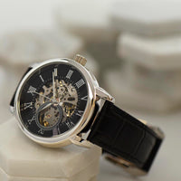 To my Dad You're the greatest . Men's Openwork Watch With Mahogany Box / Free Shipping