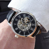 To my badass bearded dad Men's Openwork Watch With Mahogany Box / Free Shipping