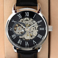 Dad you have loved me Men's Openwork Watch With Mahogany Box / Free Shipping