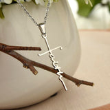 To My Girlfriend's Mom Faith Cross Pendant Necklace / 14K White Gold Finish / Free Shipping