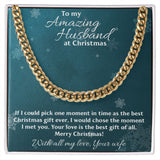 To My Amazing Husband At Christmas / Cuban Link Chain Necklace for Him from Wife