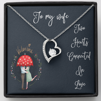 Happy Valentines Day Wife Happy Valentine's Day Gift Necklace / Forever Love Necklace / Gift for Wife Spouse / Free Shipping