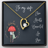 Happy Valentine's Day Gift Necklace / Forever Love Necklace / Gift for Wife Spouse / Free Shipping