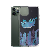 Apple iPhone Case Under The Sea Midnight Whale / Phone Case / iPhone Cover / Navy Blue
