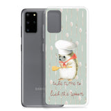 Samsung Galaxy Case Hedgehog Chef / Phone Case / iPhone Cover / Cooking Cook / Free Shipping / Take Time to Lick the Spoon