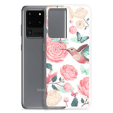 Samsung Galaxy Case Romantic Roses / Phone Case / Samsung Cover / Humming Bird Butterfly Dragonfly Roses Pink