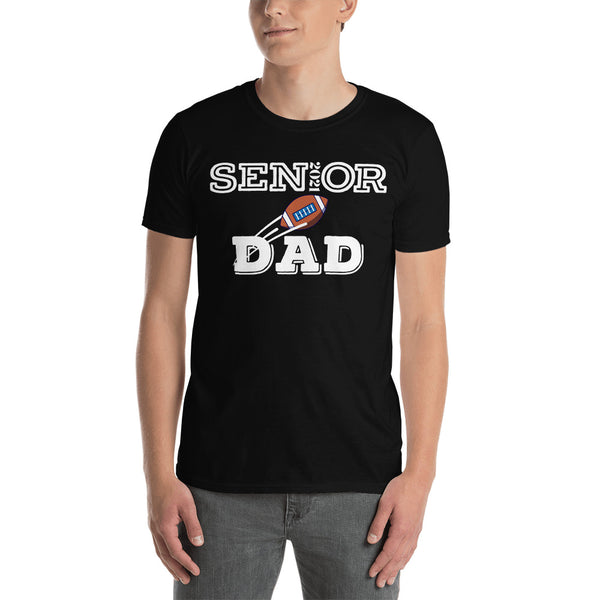 Class of 2021 Senior Football Dad Short-Sleeve T-Shirt - Graduate / Grad Father Tshirt - Gift Idea
