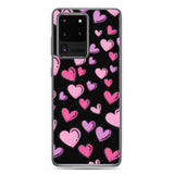 Samsung Galaxy Case Hearts / Phone Case / Samsung Cover / Hearts Pink and Purple