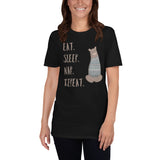 Eat. Sleep. Nap. Repeat. Sleepy Bear Short-Sleeve Unisex T-Shirt - Lazy Days - Funny Tshirt Design