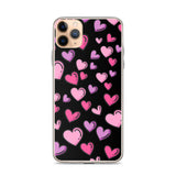 Apple iPhone Case Hearts / Phone Case / iPhone Cover / Hearts Pink and Purple