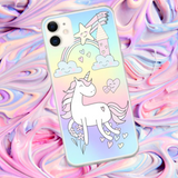 Apple iPhone Unicorn Case / Phone Case / iPhone Cover / Free Shipping / Unicorn Rainbow Hearts Cloud Castle in the Sky Shooting Star