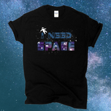 I Need Space Short-Sleeve Unisex T-Shirt / Space Tshirt / Men Women Shirt / Astronaut Stars Universe Planets Rocket / Free Shipping