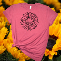 Sunflower Short-Sleeve T-Shirt / Flower Shirt / Bloom Shirt / Garden Gardener / Nature Lover / Free Shipping / Organic