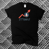 Stonks To The Moon Unisex T-Shirt / Stock Market Tshirt / Yolo Upward Rising Shirt / Free Shipping / Gift Idea Tee