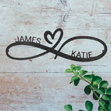 Personalized Metal Infinity Sign - Custom Metal Sign Art - Infinity Name Sign- Engagement Gift-Anniversary Gift - New House Warming Gift- Free Shipping