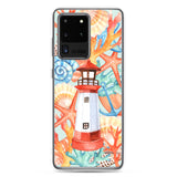 Lighthouse Nautical Summer Samsung Galaxy Phone Case / Beach Ocean Starfish Seashells Anchor