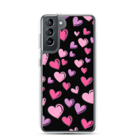 Samsung Galaxy Case Hearts / Phone Case / Samsung Cover / Hearts Pink and Purple