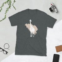 Giraffe Short-Sleeved Unisex T-Shirt / Giraffe Shirt / Giraffe Tee / Free Shipping / Animal Shirt Gift Idea / Gift Shirt
