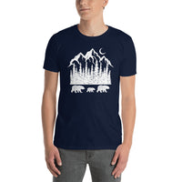 Outdoor TShirt / Mountains Forest Shirt / Bears Shirt / Adventure Shirt / Camping / Hiking / Free Shipping