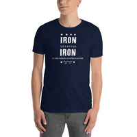 Iron Sharpens Iron T-shirt / One Person Sharpens Another Tshirt / Proverbs 27:17 / Free Shipping