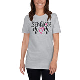 Senior Mom Class of 2021 Short-Sleeve T-Shirt with heart & flower - Graduation / Grad Mom Tshirt for women - Gift Idea