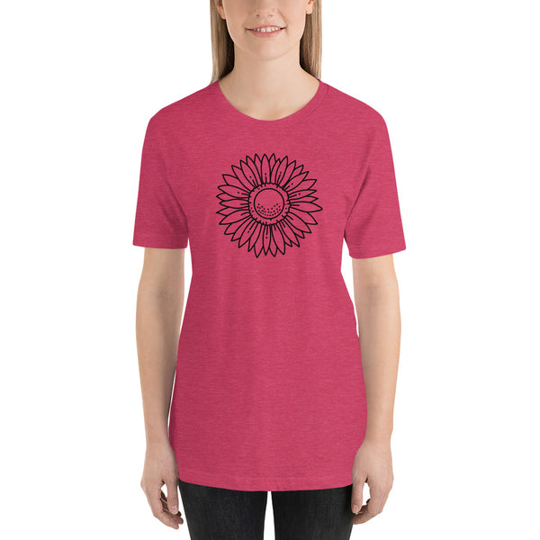 Sunflower Short-Sleeve T-Shirt / Flower Shirt / Bloom Shirt / Garden Gardener / Nature Lover / Free Shipping / Organic