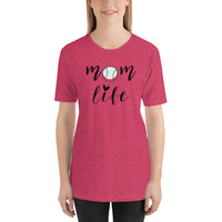 Baseball Mom Life T-Shirt / Sports Mom Tshirt / Mother Shirt / Heart Beisbol Vida / Free Shipping / Batter Player