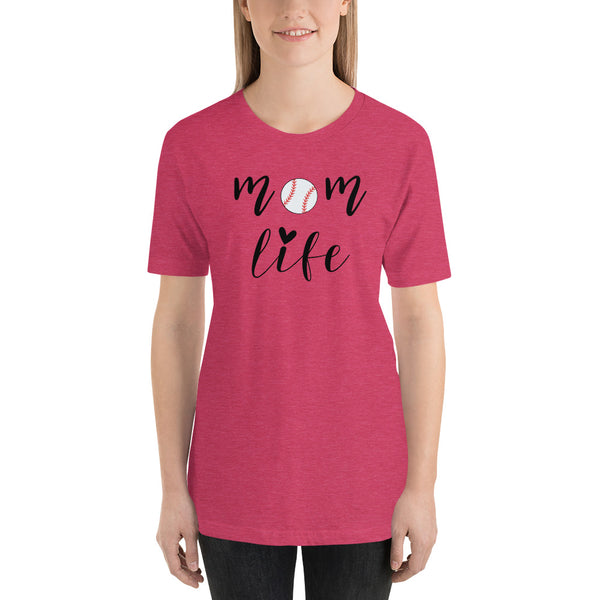 Baseball Mom Life T-Shirt / Sports Mom Tshirt / Mother Shirt / Heart Mama Vida / Mom Life Shirts / Mom Gift / Free Shipping / Batter Player
