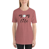 Baseball Mom Life T-Shirt / Sports Mom Tshirt / Mother Shirt / Heart Beisbol Vida / Free Shipping / Batter Player
